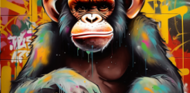 Graffiti style monkey