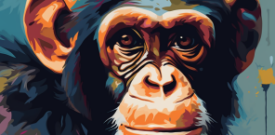 Paint-by-Numbers style monkey