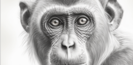 Pencil Sketch style monkey
