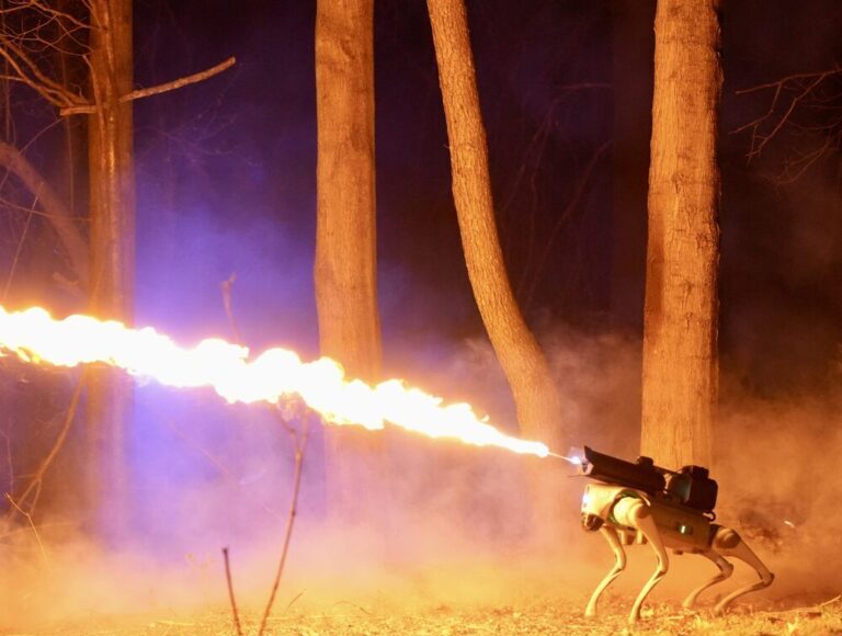 Thermonator robot chien lanceur de flammes